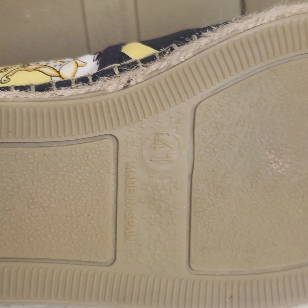 Respoke Eperon Chasse Navy Gold Hermes Espadrille 41